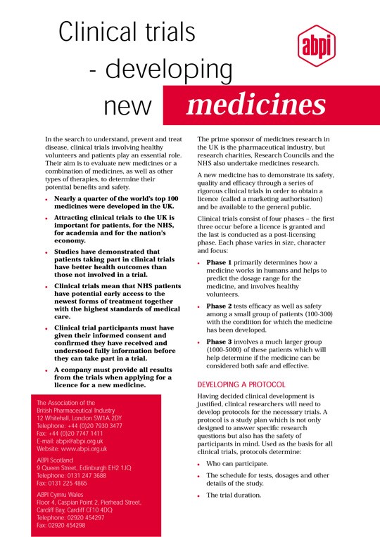 Current issues in clinical trials