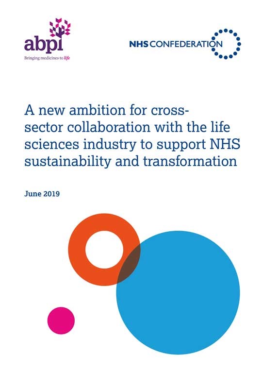 A new ambition for cross sector collaboration with the life sciences industry to support NHS sustainability and transformation