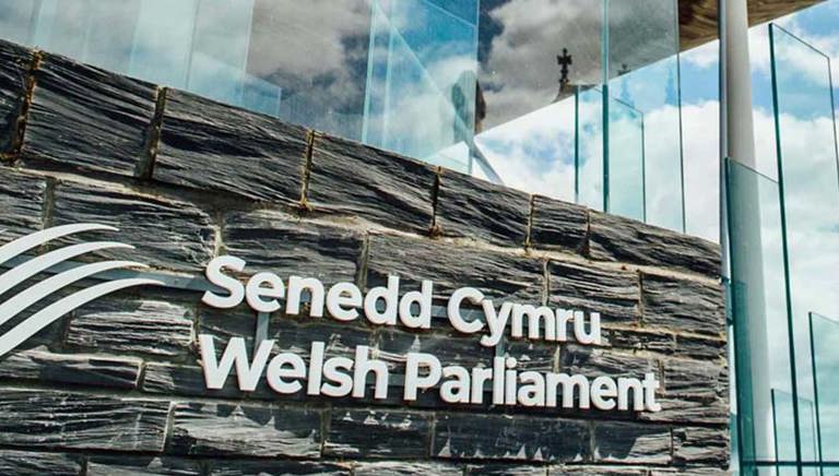 Image of the Welsh Parliament building 